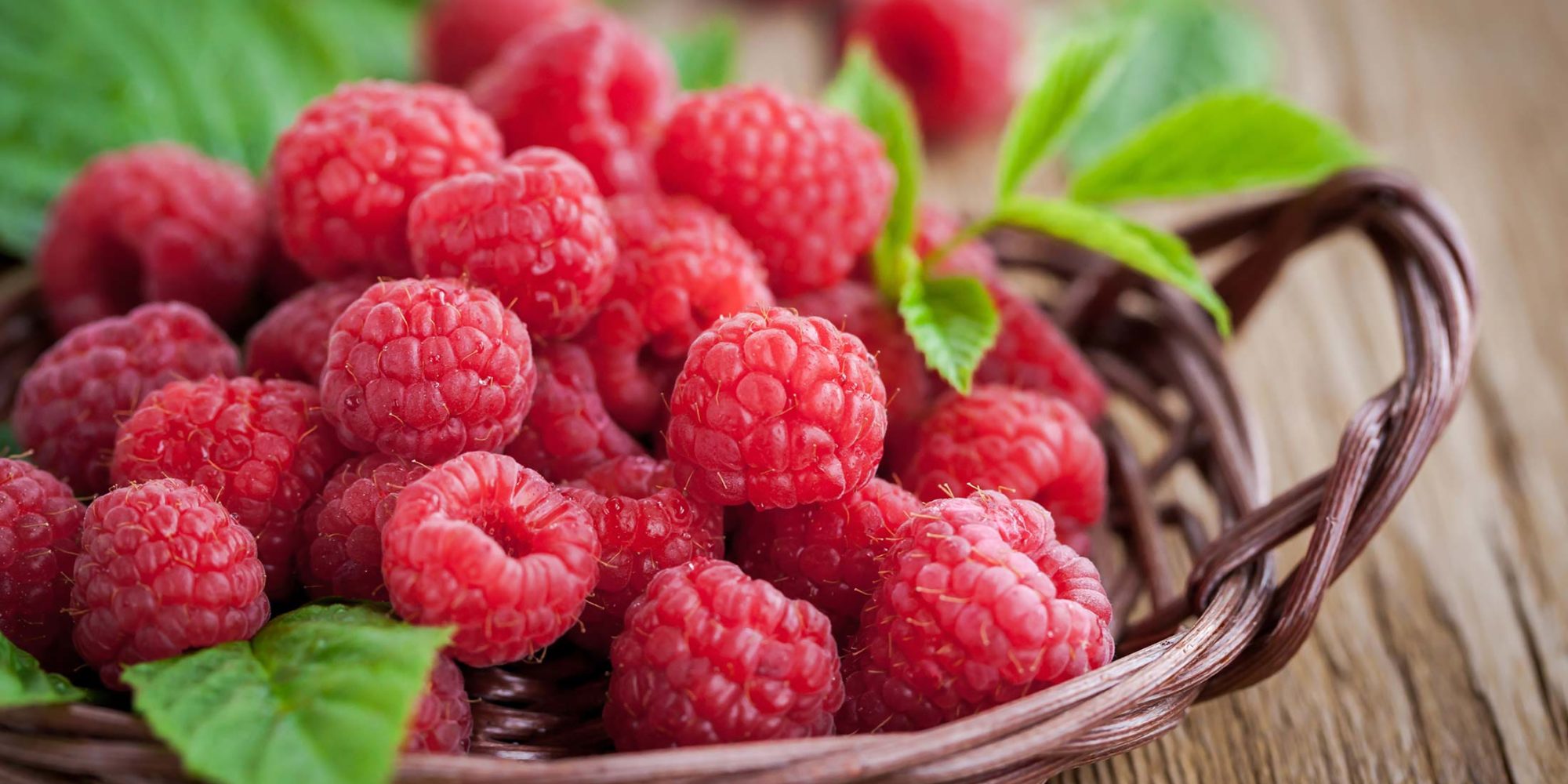 Image of raspberries in basket